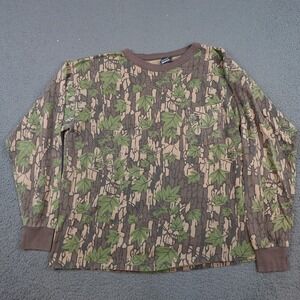 Vintage Ace Sportswear Shirt Mens Large Trebark Camo Pocket Hunting Made USA 90s